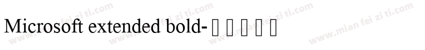 Microsoft extended bold字体转换